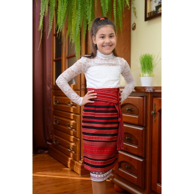 Embroidered Skirt+Underskirt+Belt for little girl "Light of Carpathians"